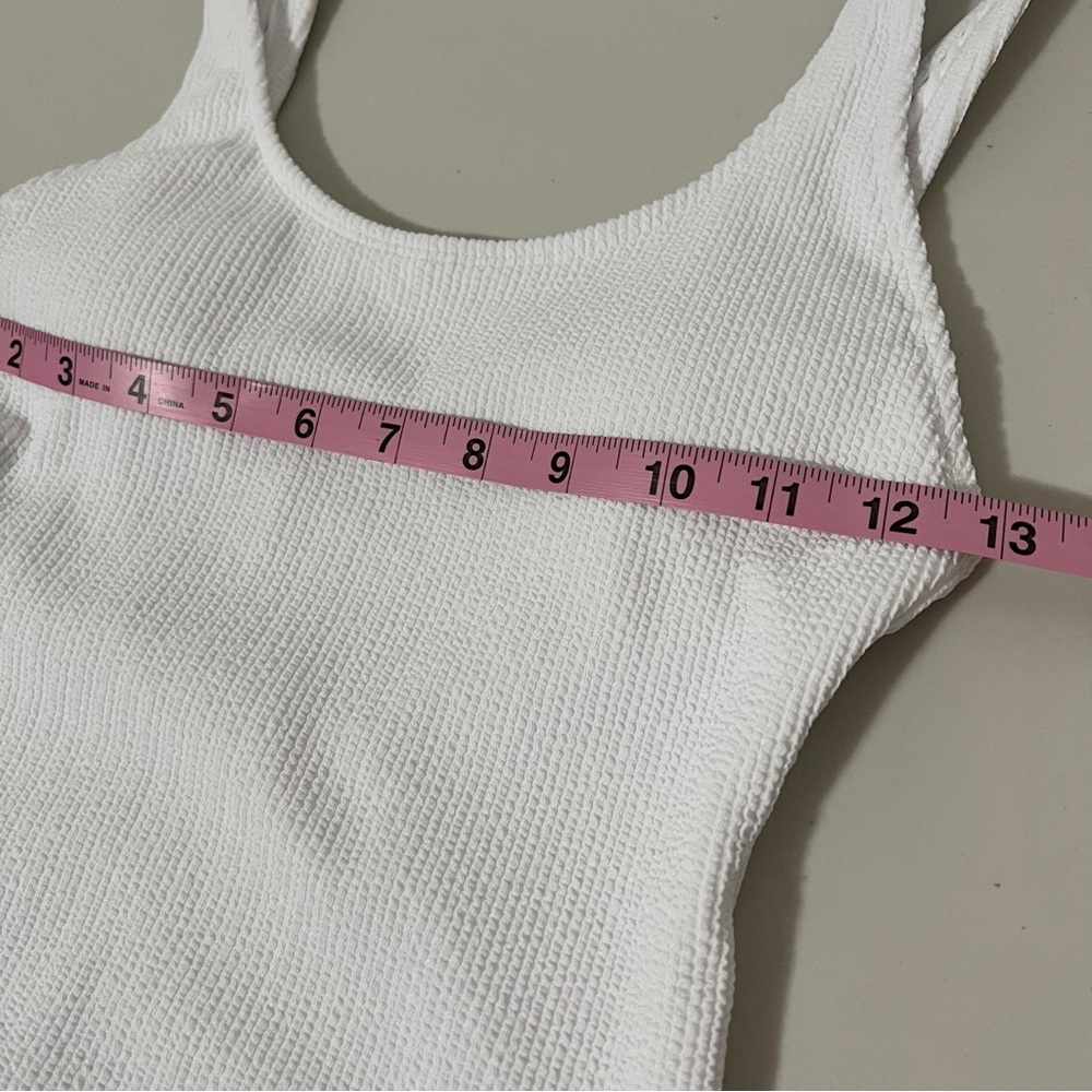 Cotton On Body White Ribbed Low Back One Piece Size XS - Picture 2 of 6